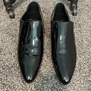 Mens Saint Laurent black patent leather shoes, size 42 Stanton leather Derby shoes in black - Saint Laurent | Mytheresa main image 2